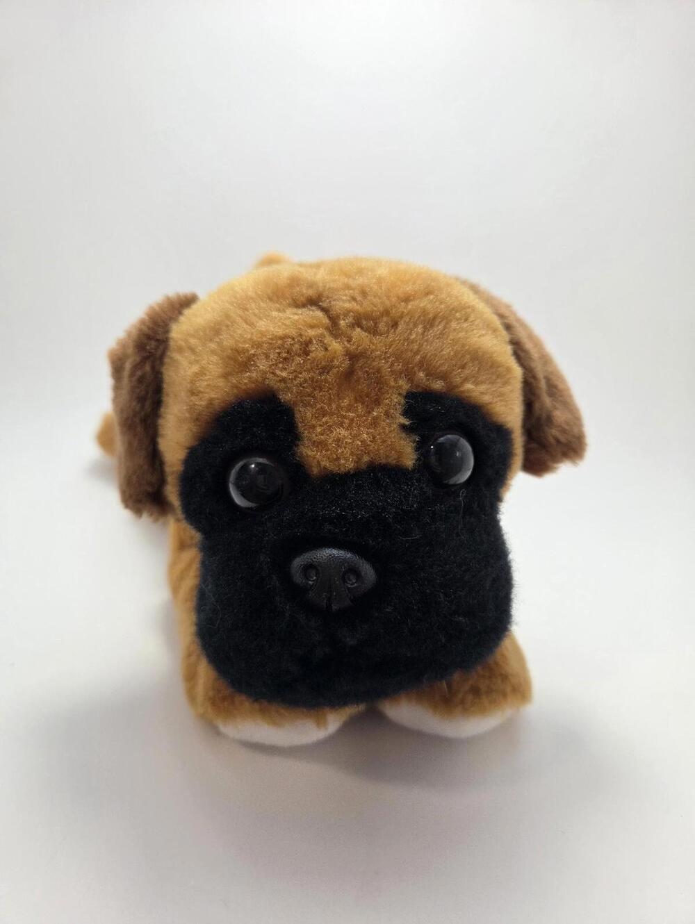 Aurora Flopsie Laying Down Boxer Dog Plush (11inch)